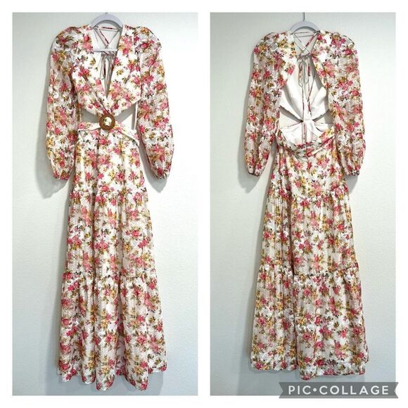 GIANNI BINI Lillian Cutout Floral Maxi Dress - Picture 4 of 10